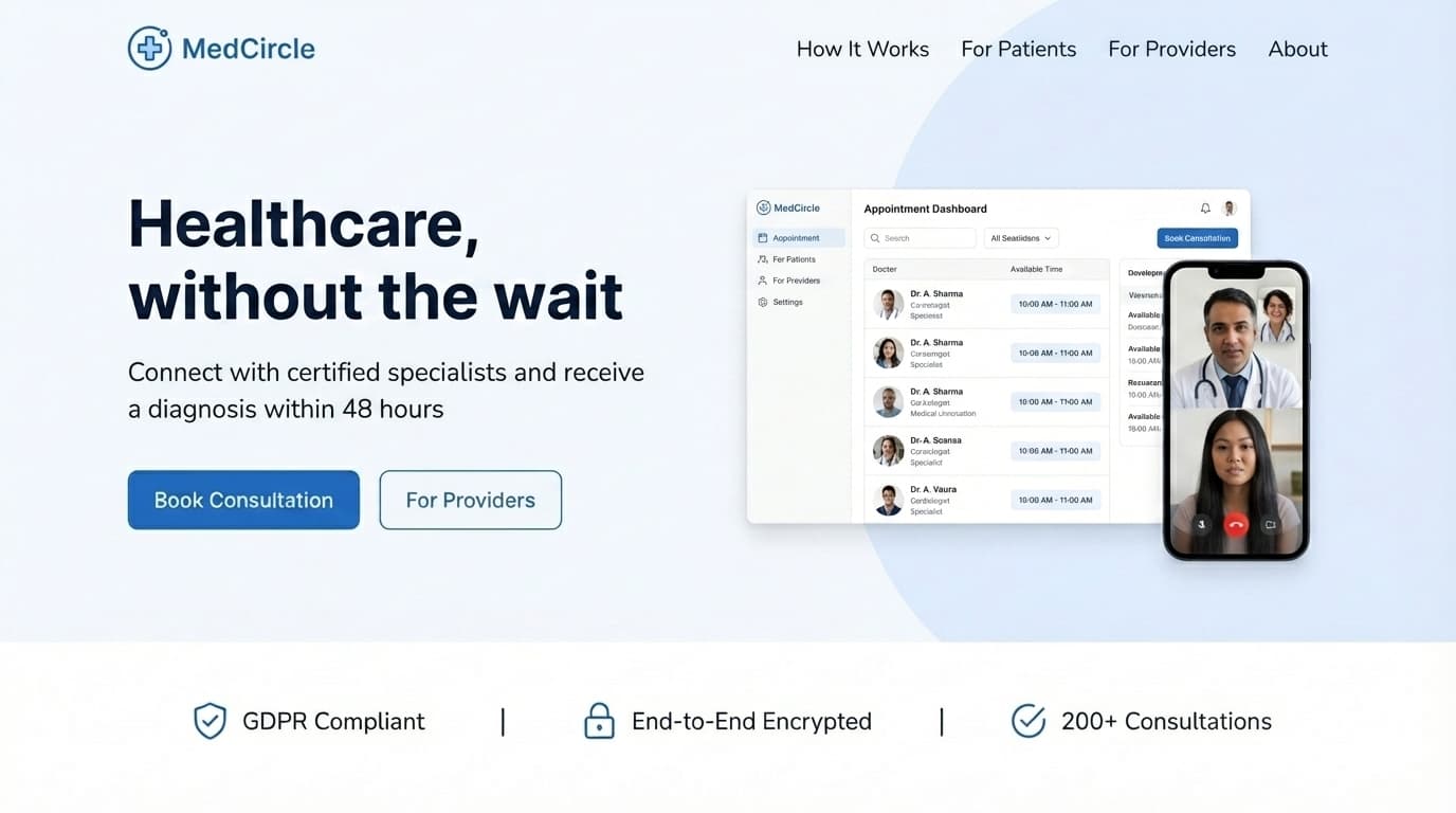 Telehealth MVP for a Healthcare Startup