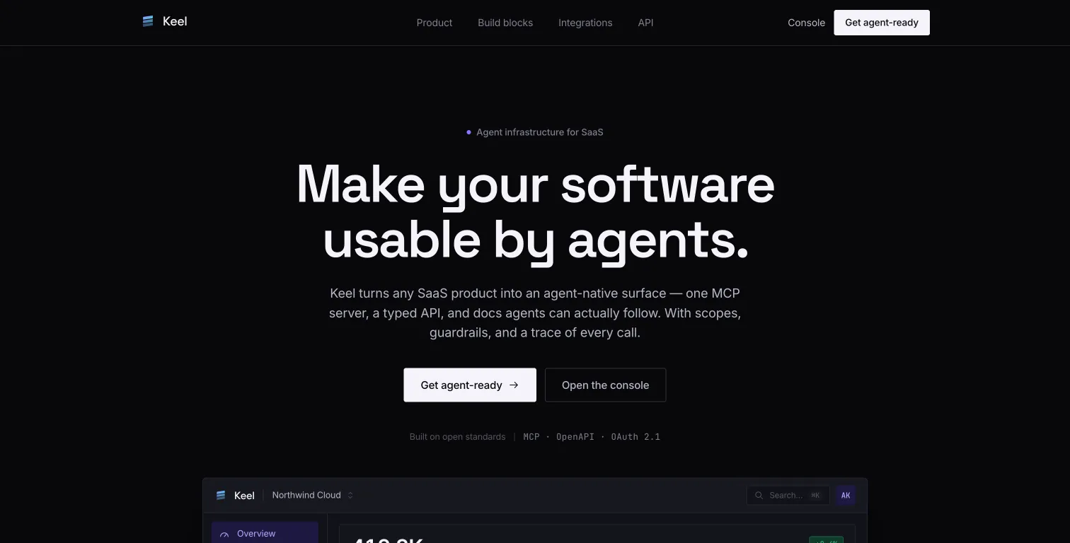 Keel: Keel : un concept d'infrastructure agent-native pour les produits SaaS
